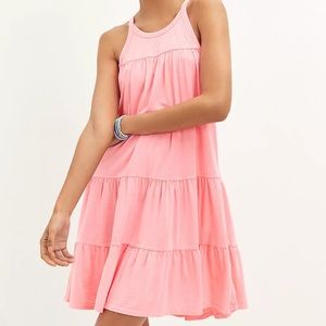 Anthropologie Sundry Brand Pink Tiered Minidress